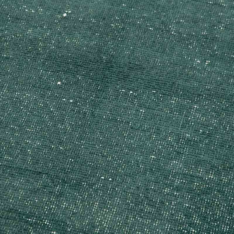 Yeşil Boyalı El Dokuma Vintage Halı Yolluk - 90 cm x 273 cm - K0052165