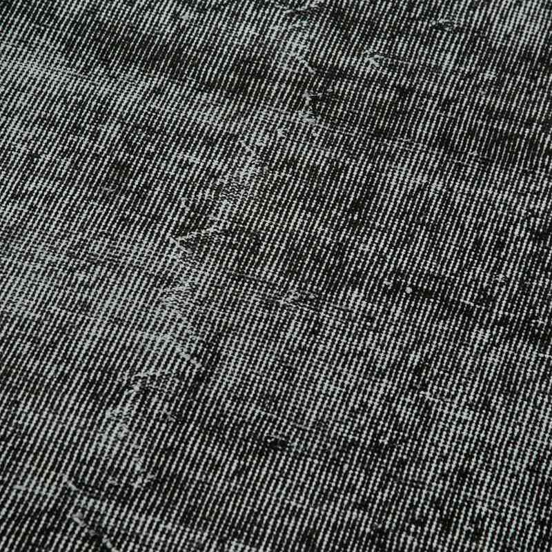 Siyah Boyalı El Dokuma Vintage Halı Yolluk - 92 cm x 307 cm - K0052170
