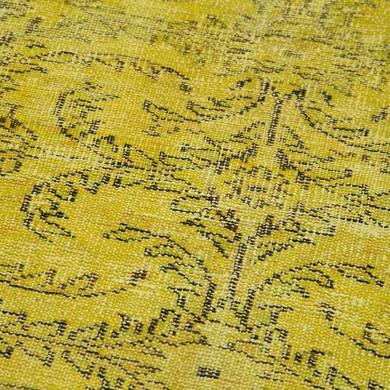 Yellow Over-dyed Turkish Vintage Runner Rug - 2' 8" x 9' 6" (32 in. x 114 in.) - K0052186