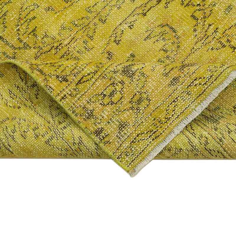 Yellow Over-dyed Turkish Vintage Runner Rug - 2' 8" x 9' 6" (32 in. x 114 in.) - K0052186