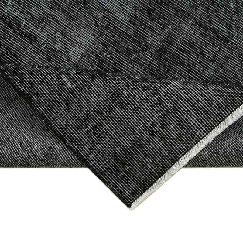 Siyah Boyalı El Dokuma Vintage Halı Yolluk - 90 cm x 305 cm - K0052195