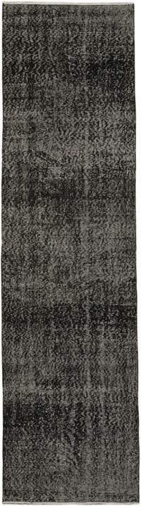 Boyalı El Dokuma Vintage Halı Yolluk - 86 cm x 320 cm