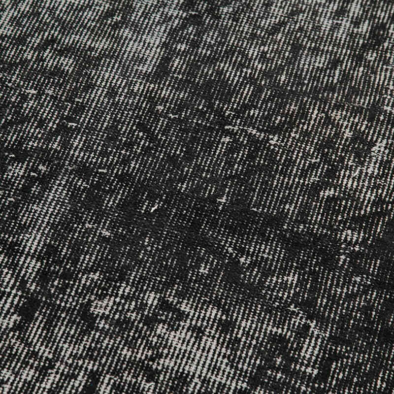 Black Over-dyed Turkish Vintage Runner Rug - 2' 10" x 10' 6" (34" x 126") - K0052211
