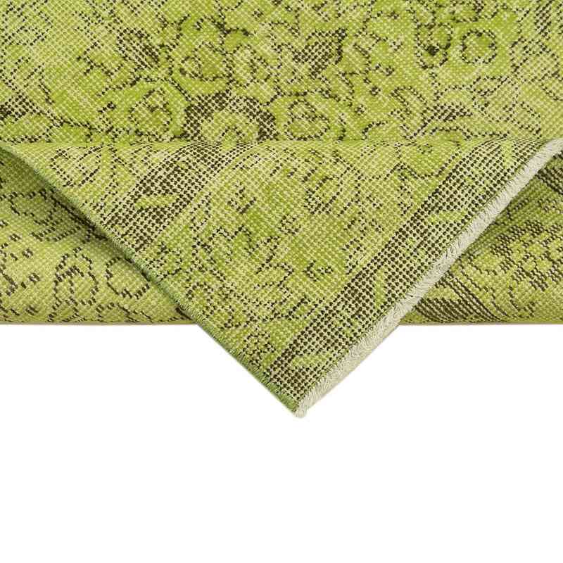 Yeşil Boyalı El Dokuma Vintage Halı Yolluk - 81 cm x 280 cm - K0052221