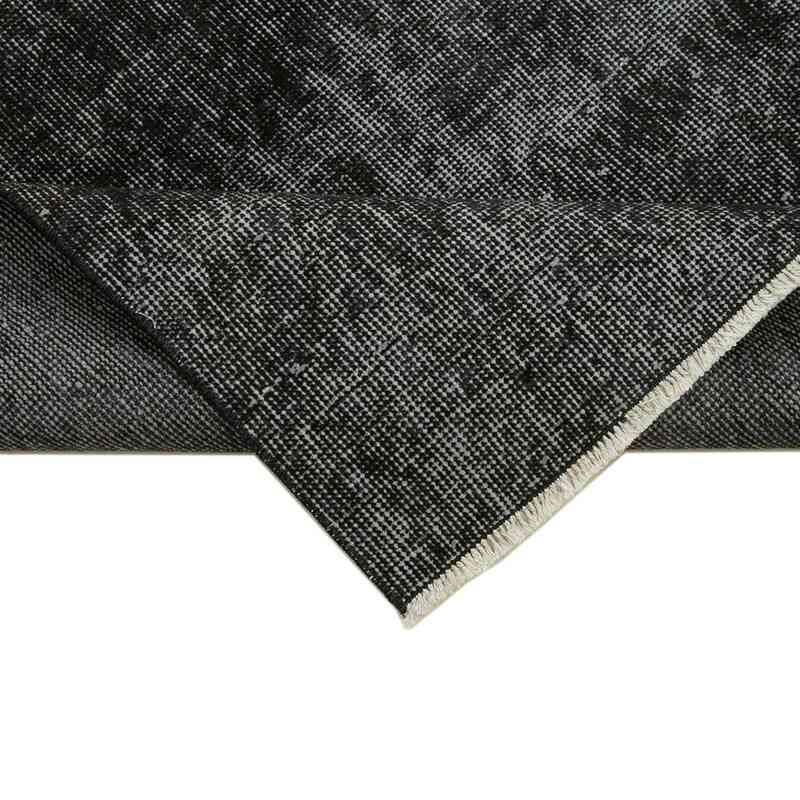 Siyah Boyalı El Dokuma Vintage Halı Yolluk - 92 cm x 328 cm - K0052263