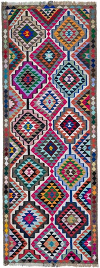 Vintage Tribal Kilim Runner - 4' 1" x 10' 11" (49" x 131")