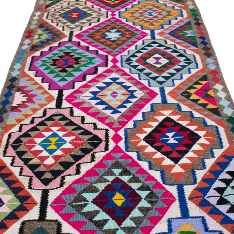 Alfombra Kilim Tribal Vintage - 124 cm x 334 cm - K0052279