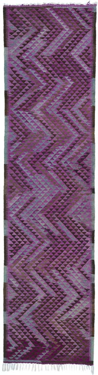 Vintage Tribal Kilim Runner - 3' 3" x 12' 8" (39" x 152")