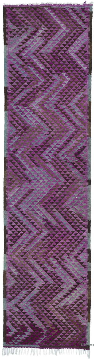 Vintage Tribal Kilim Runner - 3' 3" x 12' 8" (39" x 152")
