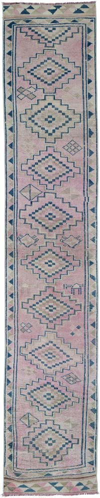 Vintage Tribal Runner Rug - 2' 9" x 14' 1" (33" x 169")