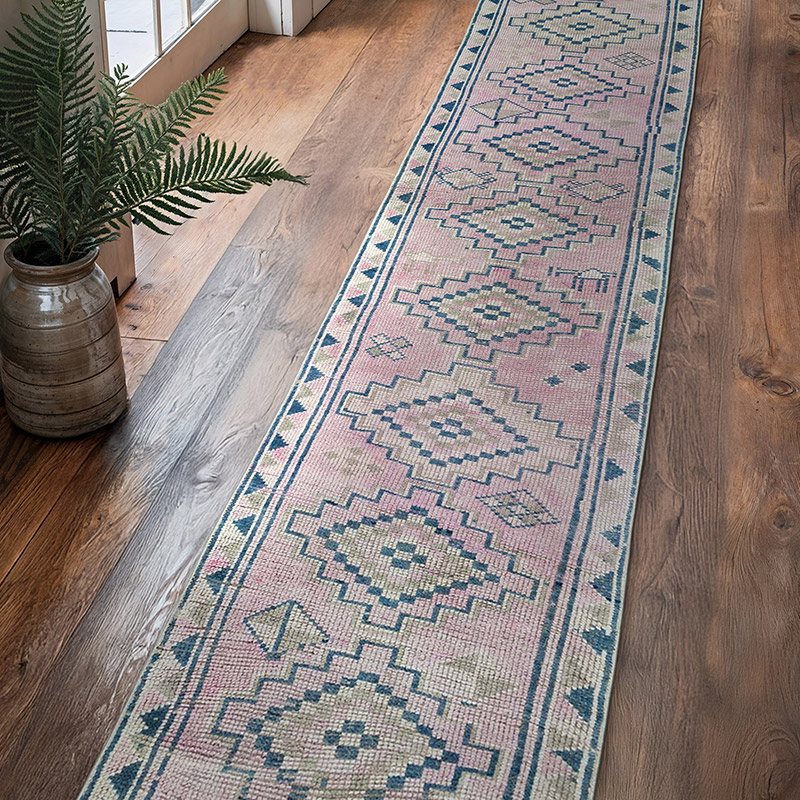 Alfombra Vintage de pasillo - 84 cm x 430 cm - K0052283