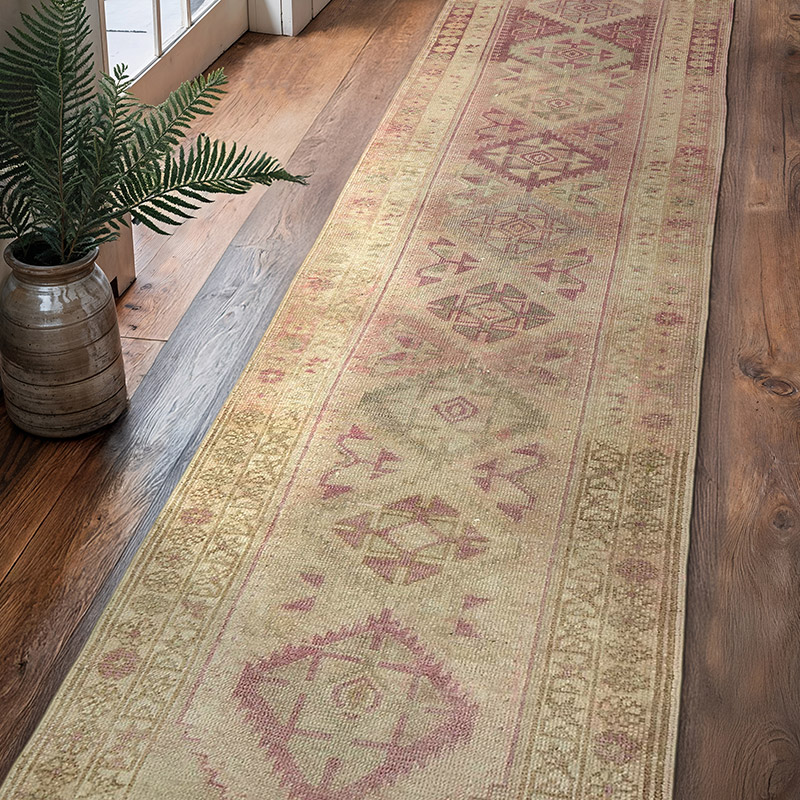 Vintage Tribal Runner Rug - 2' 10" x 10' 11" (34" x 131") - K0052294