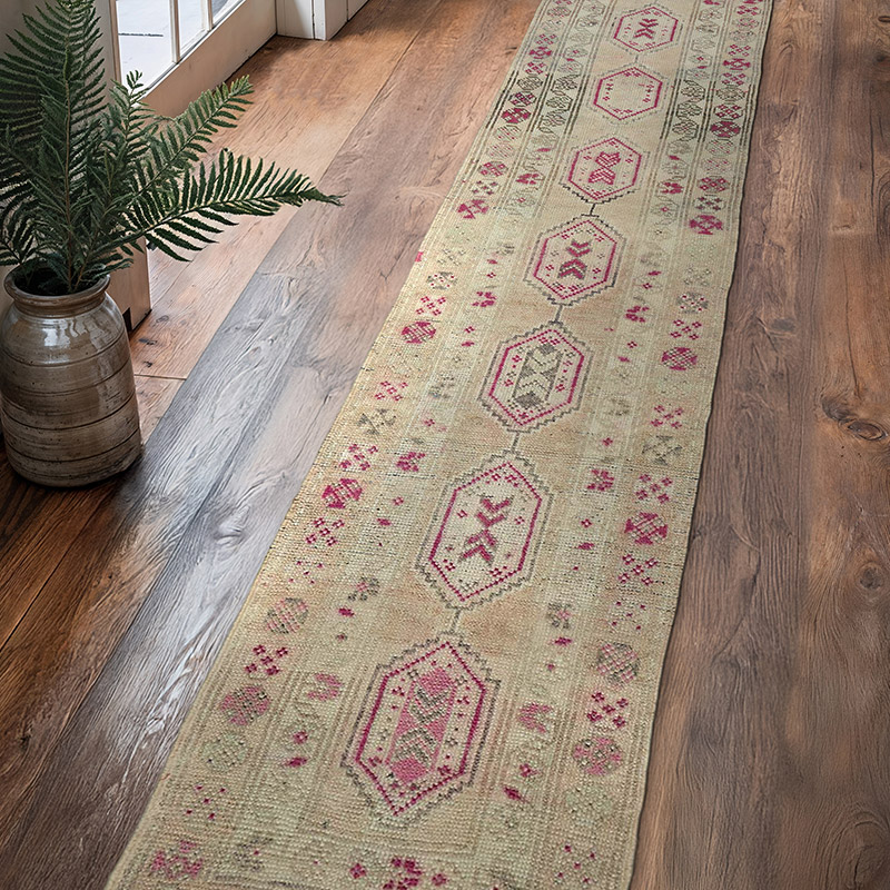 Vintage Tribal Runner Rug - 2' 9" x 14'  (33" x 168") - K0052295