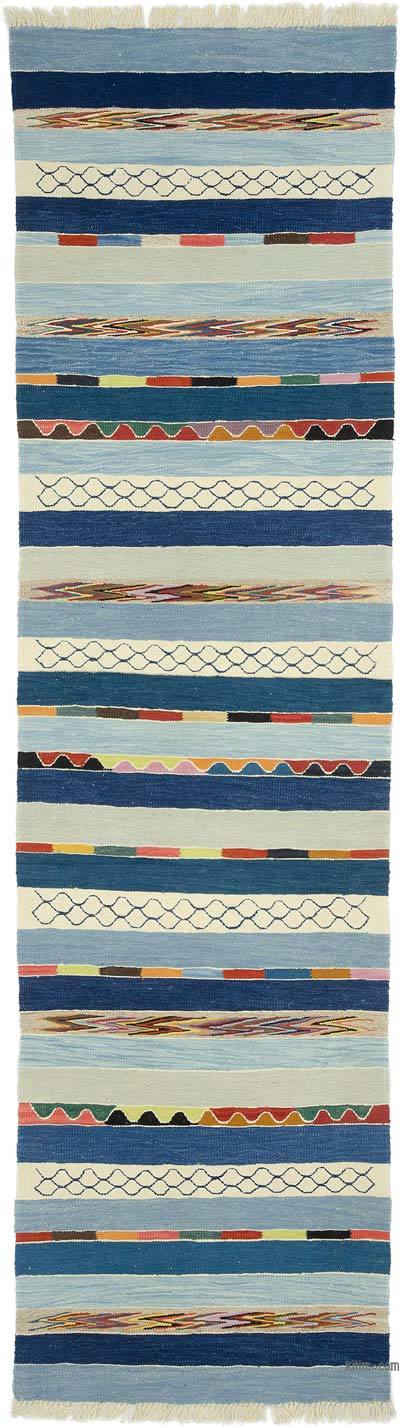 Mavi Yeni Kök Boya El Dokuma Yolluk Kilim