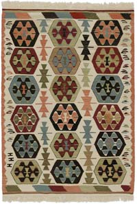 Multicolor New Handwoven Turkish Kilim Rug - 3'  x 4' 3" (36" x 51")