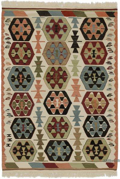 Çok Renkli Yeni Kök Boya El Dokuma Kilim - 91 cm x 130 cm
