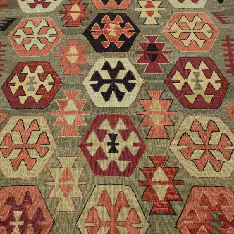 Yeşil Yeni Kök Boya El Dokuma Kilim - 92 cm x 133 cm - K0052323
