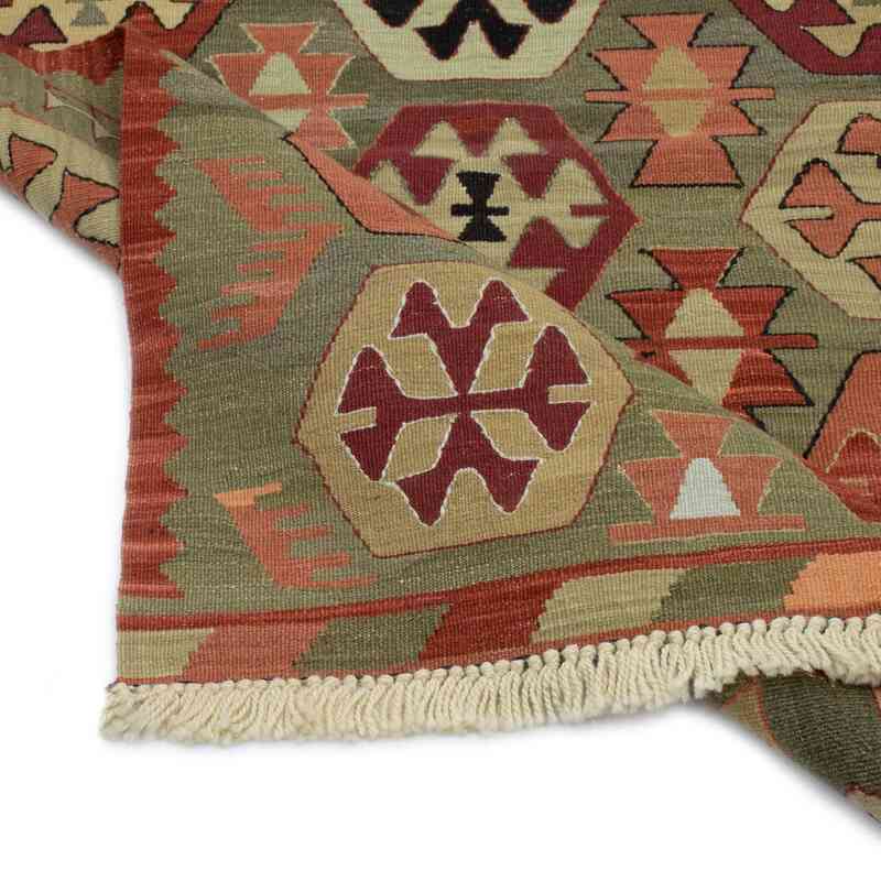 Yeşil Yeni Kök Boya El Dokuma Kilim - 92 cm x 133 cm - K0052323