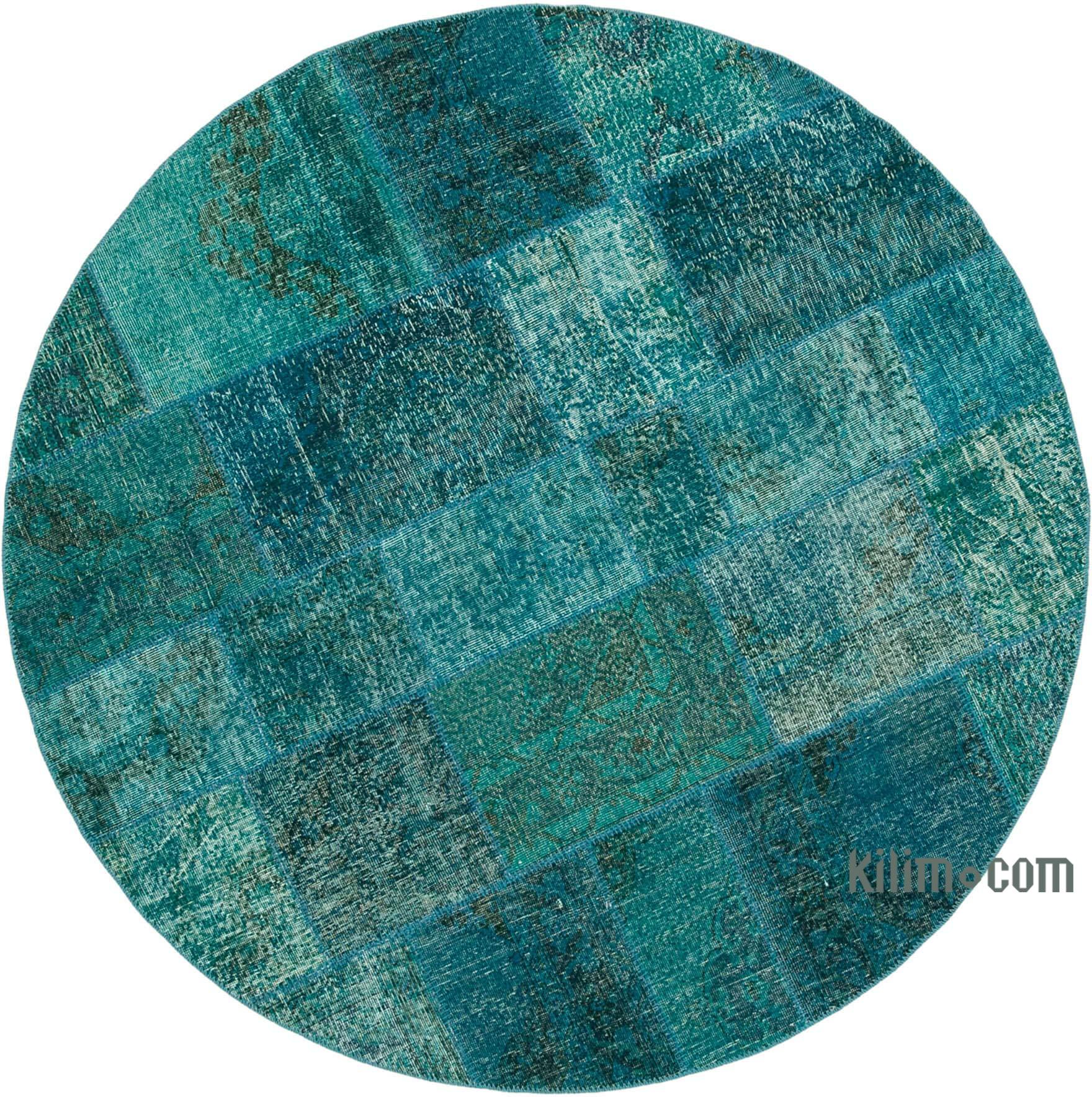 Checkered tramado Azul oscuro algodón alfombra 