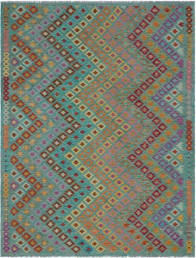 Multicolor Nueva Alfombra Kilim afgana - 186 cm x 235 cm