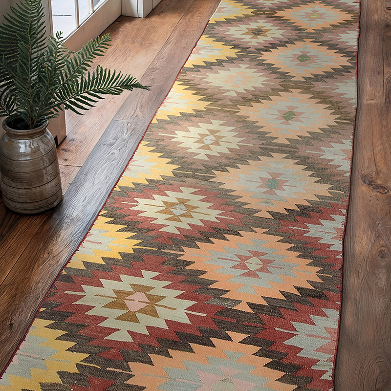Corredor Vintage Anatolian Kilim - 90 cm x 333 cm - K0052546