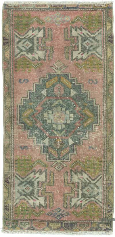 Vintage Turkish Hand-Knotted Rug - 1' 7" x 3' 2" (19 in. x 38 in.)