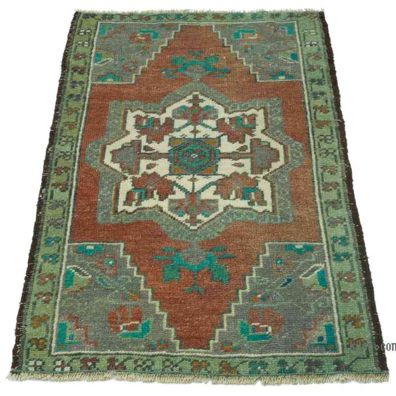 Vintage Turkish Hand-Knotted Rug - 1' 8" x 2' 9" (20 in. x 33 in.) - K0052818