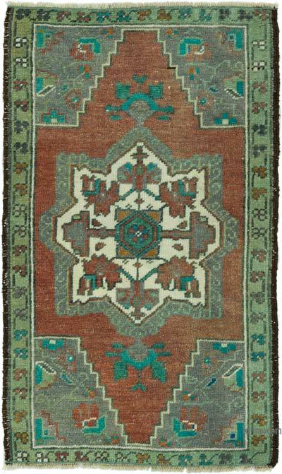 El Dokuma Vintage Halı - 51 cm x 85 cm