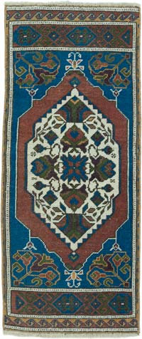 El Dokuma Vintage Halı - 47 cm x 110 cm