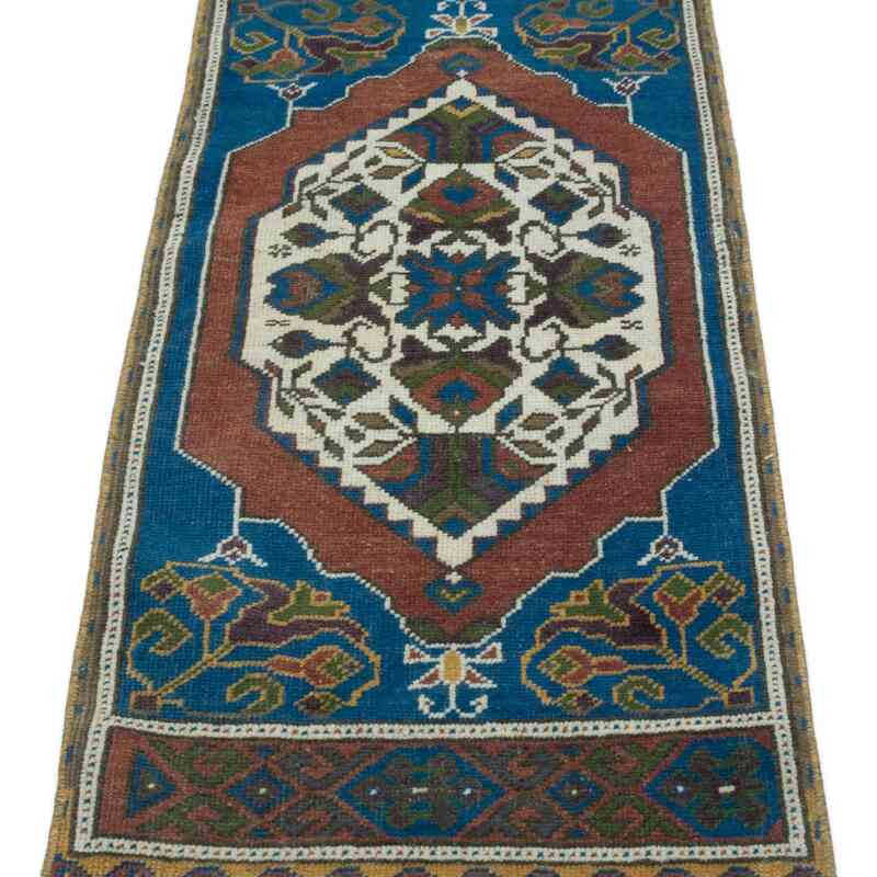 El Dokuma Vintage Halı - 47 cm x 110 cm - K0052842