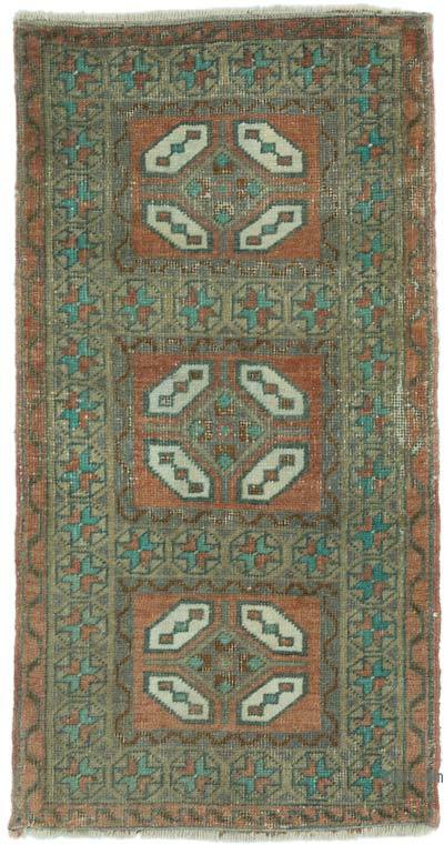 El Dokuma Vintage Halı - 45 cm x 86 cm