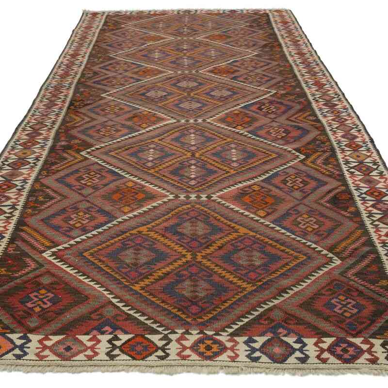 Vintage Van Kilim Rug - 4' 8" x 10' 3" (56" x 123") - K0053448