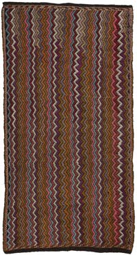Vintage Turkish Jijim Rug - 5' 7" x 10' 6" (67" x 126")