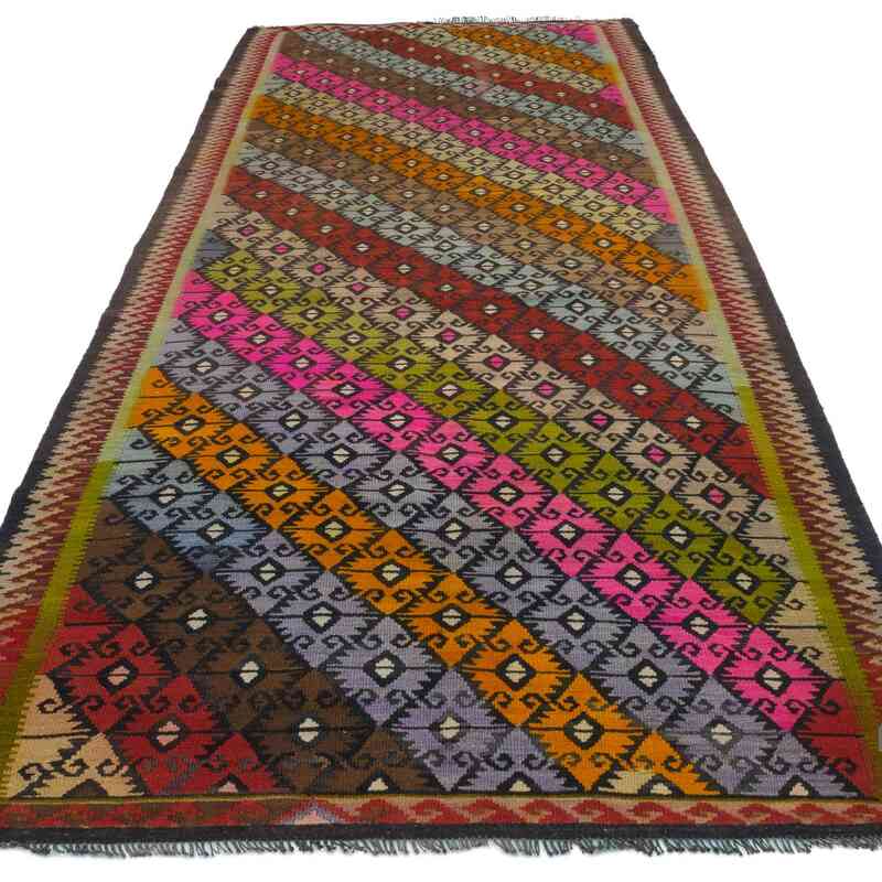 Vintage Bayburt Kilim Rug - 4'  x 10' 5" (48" x 125") - K0053742
