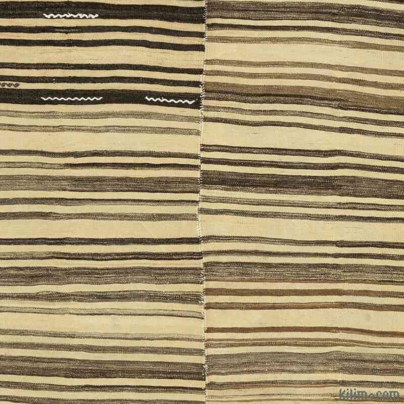 Beige, Marrón Alfombra Vintage Anatolian Kilim - 182 cm x 318 cm - K0053757