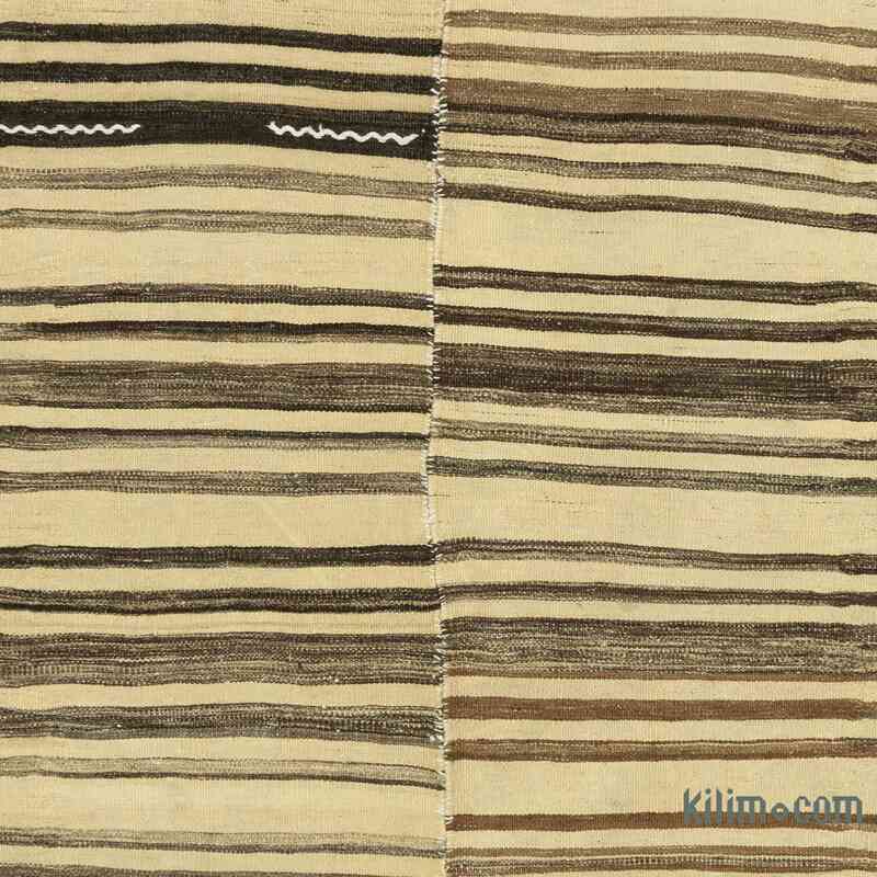 Beige, Marrón Alfombra Vintage Anatolian Kilim - 182 cm x 318 cm - K0053757