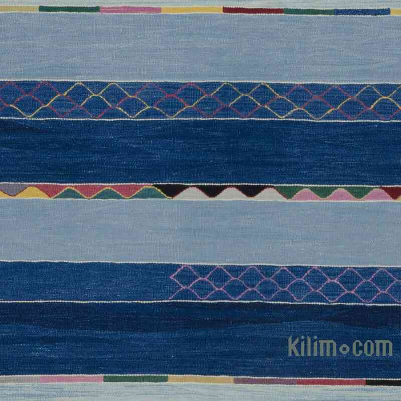 Mavi Yeni Kök Boya El Dokuma Kilim - 124 cm x 190 cm - K0053762