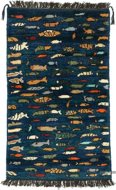 Mavi Yeni Kök Boya Halı - 80 cm x 131 cm