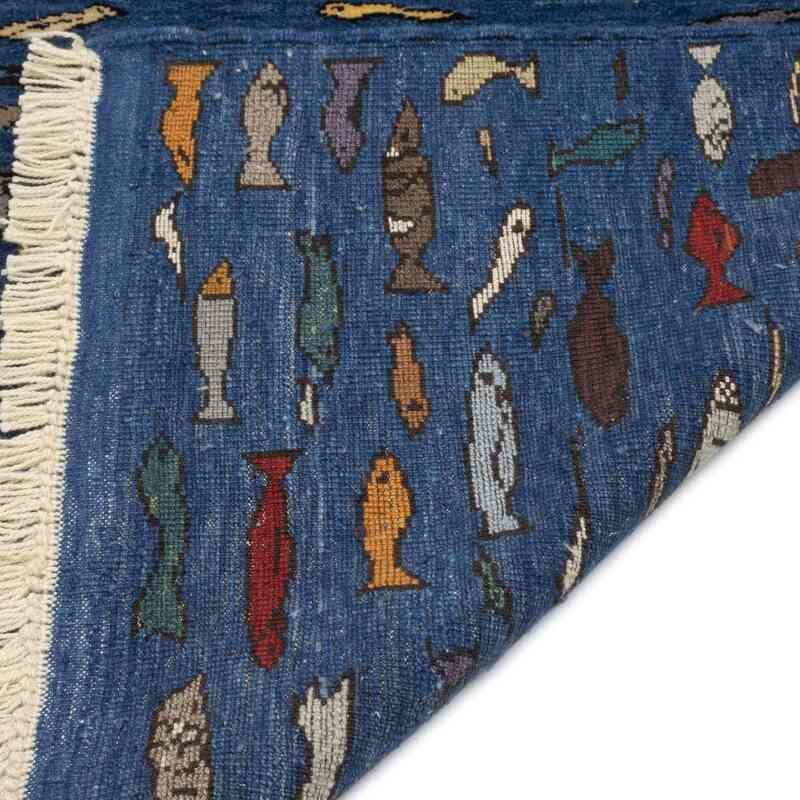 Mavi Yeni Kök Boya Halı - 89 cm x 147 cm - K0053766