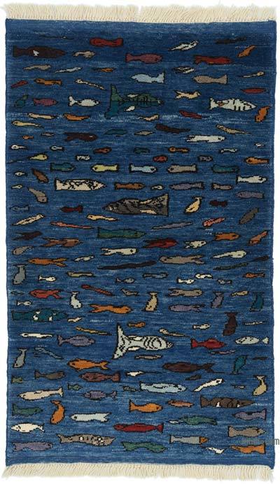 Mavi Yeni Kök Boya Halı - 89 cm x 147 cm