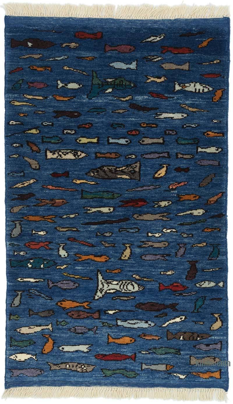 Mavi Yeni Kök Boya Halı - 89 cm x 147 cm - K0053766