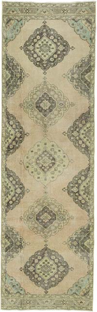 Vintage Turkish Runner Rug - 3' 10" x 12' 7" (46" x 151")