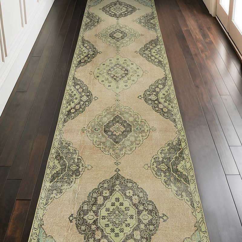 Vintage Turkish Runner Rug - 3' 10" x 12' 7" (46" x 151") - K0053794