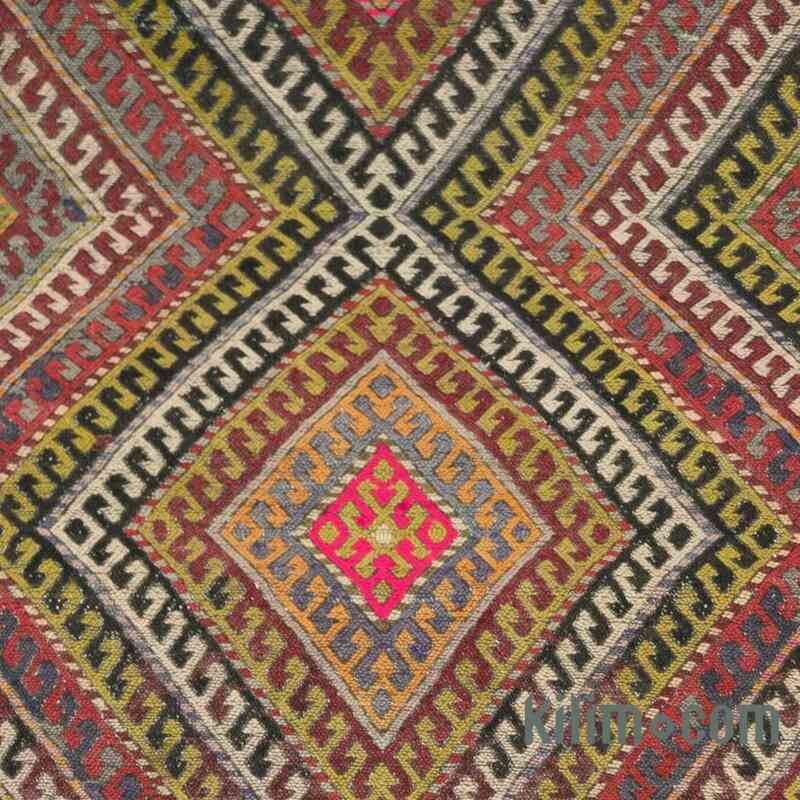Multicolor Vintage Yuntdag Jijim Rug - 5' 5" x 7' 10" (65" x 94") - K0053809