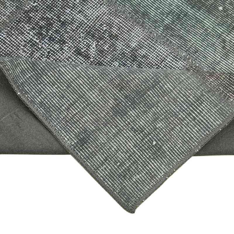 Grey Patchwork Hand-Knotted Turkish Runner - 2' 9" x 10'  (33 in. x 120 in.) - K0053869