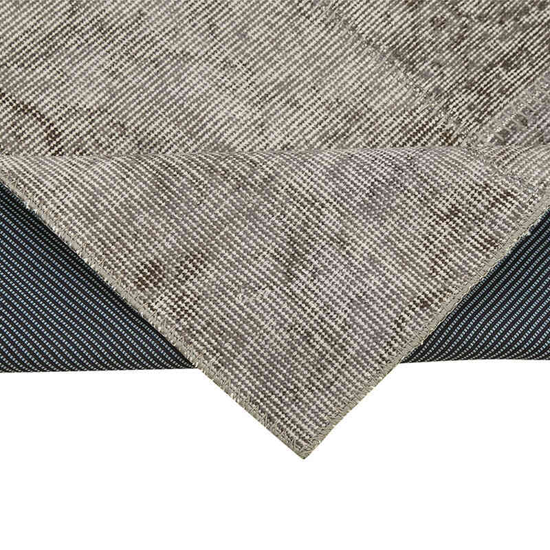 Gri Boyalı Patchwork Halı - 85 cm x 226 cm - K0053873