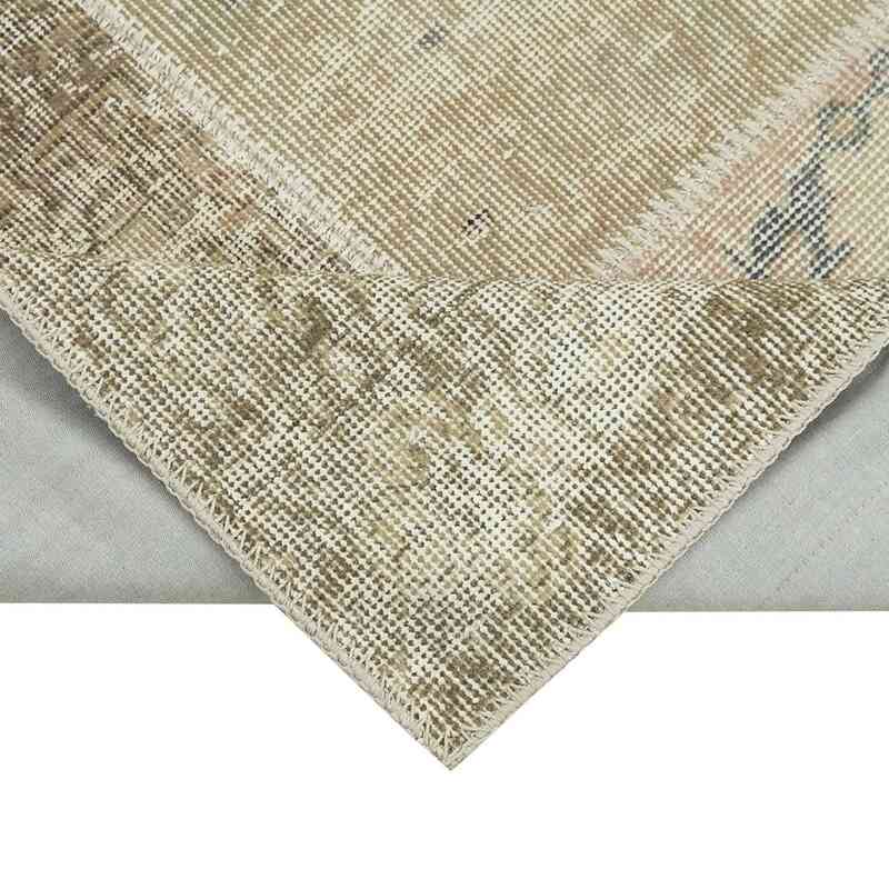 Beige Patchwork Hand-Knotted Turkish Rug - 2' 5" x 4' 11" (29 in. x 59 in.) - K0053882