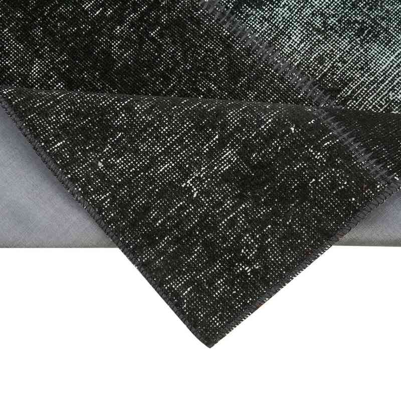 Black Patchwork Hand-Knotted Turkish Runner - 2' 10" x 8' 10" (34 in. x 106 in.) - K0053885