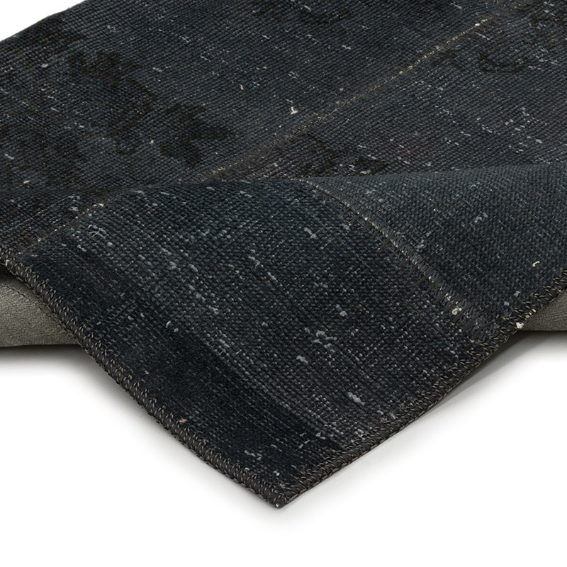 Gray Patchwork Hand-Knotted Turkish Runner - 2' 9" x 7' 3" (33" x 87") - K0053896