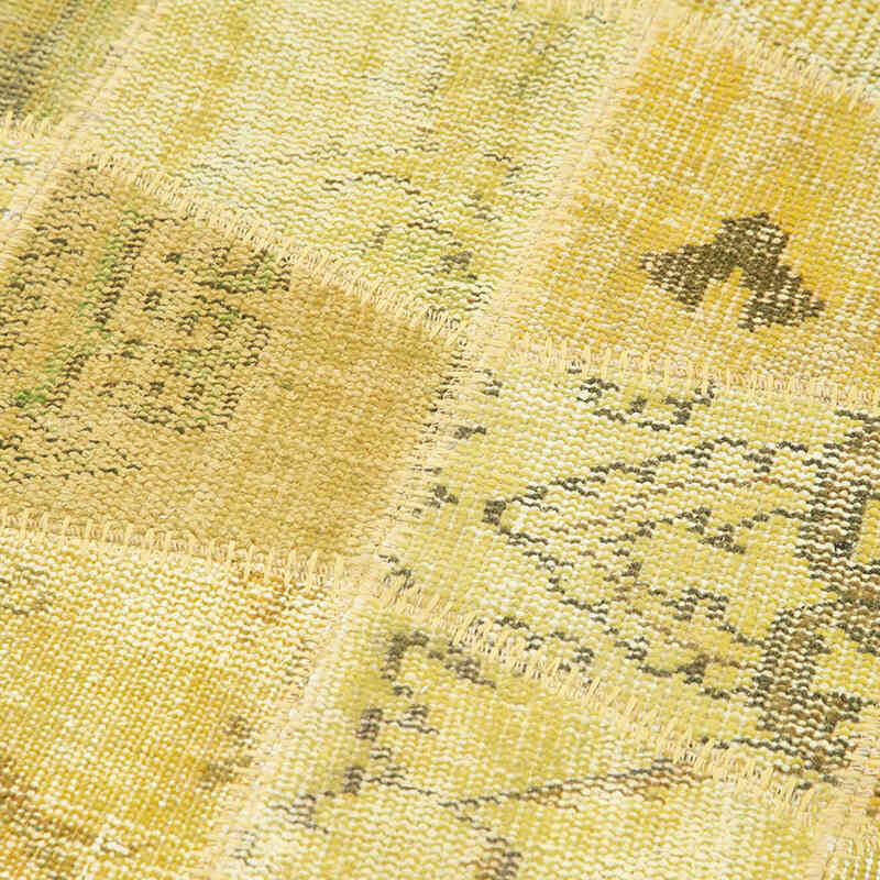 Alfombra De Retazos Turca Sobre-teñida - 99 cm x 307 cm - K0053948